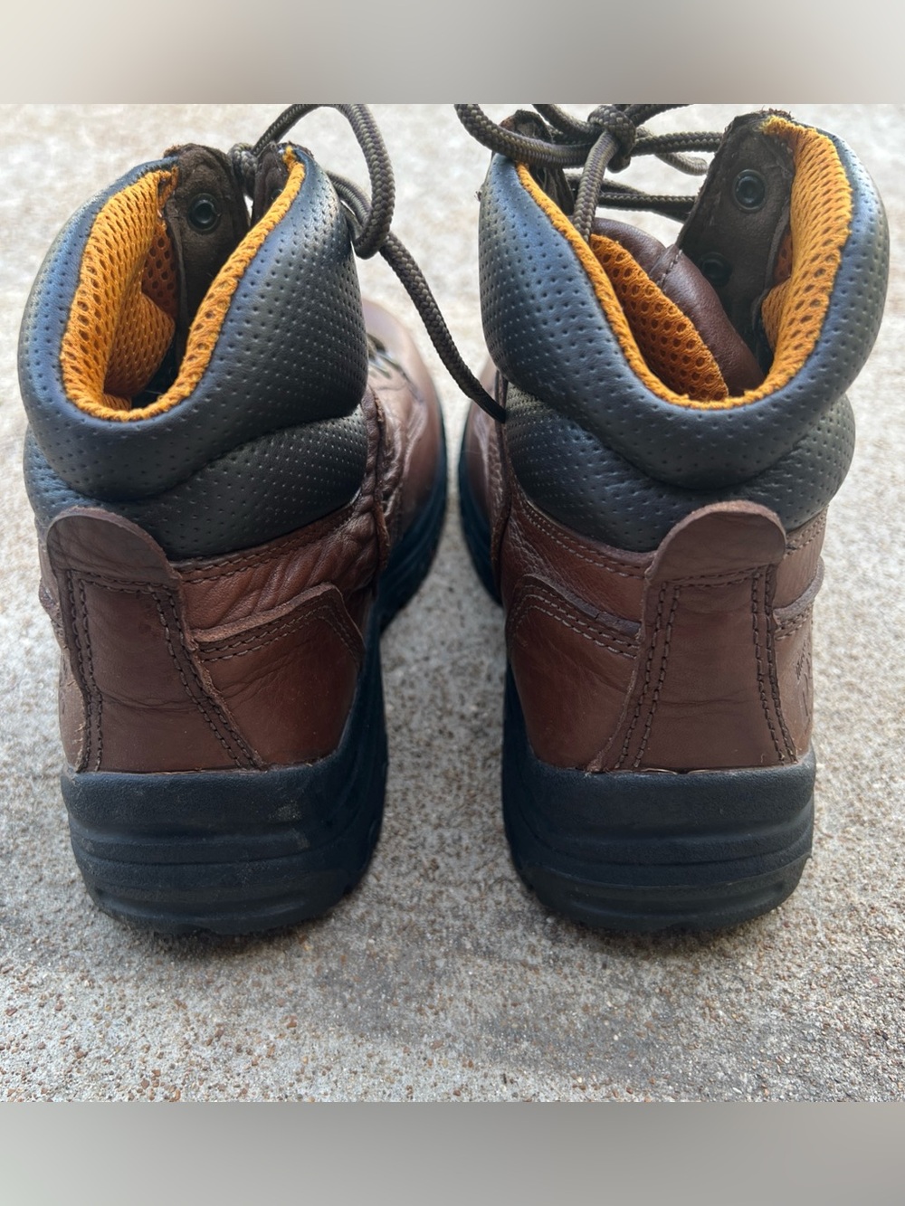 Timberland Titan Pro Women Us 9m Powerfit Brown Leather Steel Toe Boot View 4